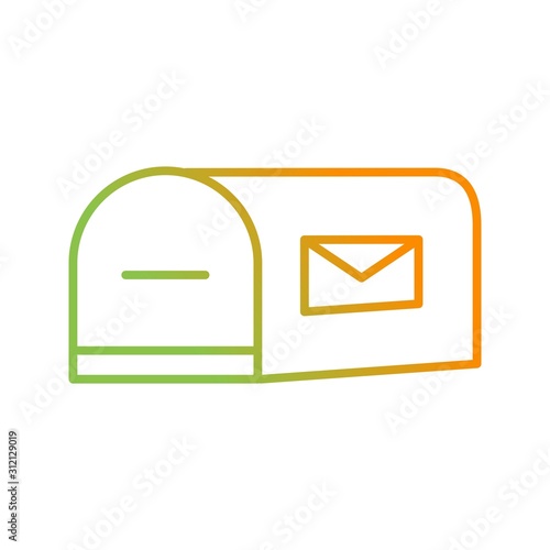 Unique Letterbox Vector Line Icon