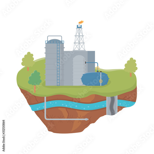 fracking tanks storage process pipeline water underground