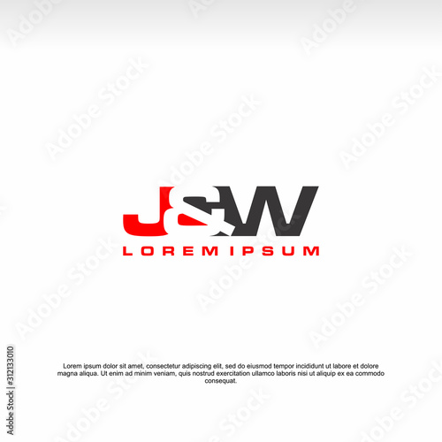 Initial letter logo, J&W logo, logo template