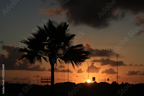 Sunset view at the airport
