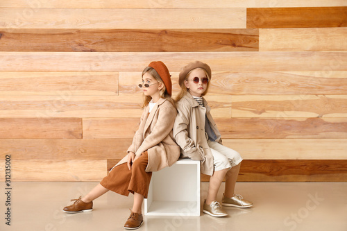 Cute little girls in autumn...