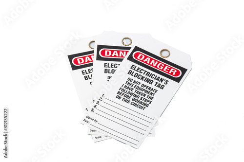 Tag Out Danger Labels