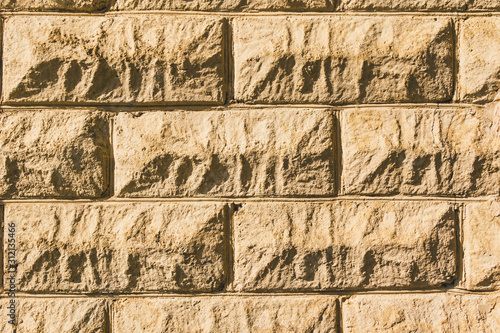 Vintage cream concrete brick background texture