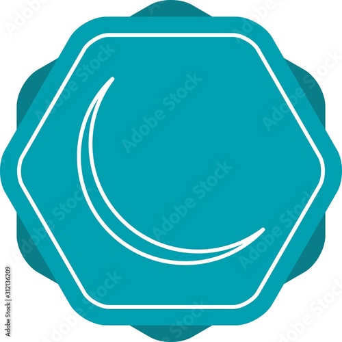 Unique New Moon Vector Line Icon