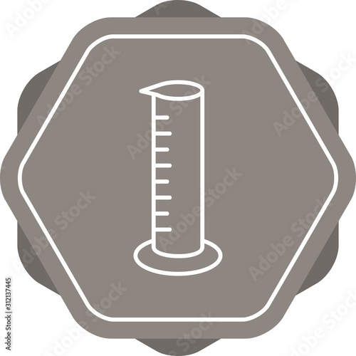 Unique Graduated Cylinder Vector Line Icon