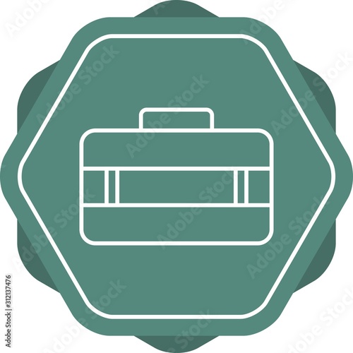 Unique Suitcase Vector Line Icon