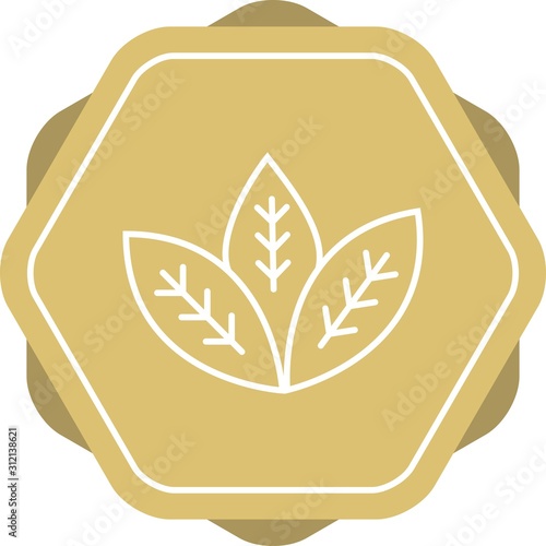 Unique Spearmint Vector Line Icon