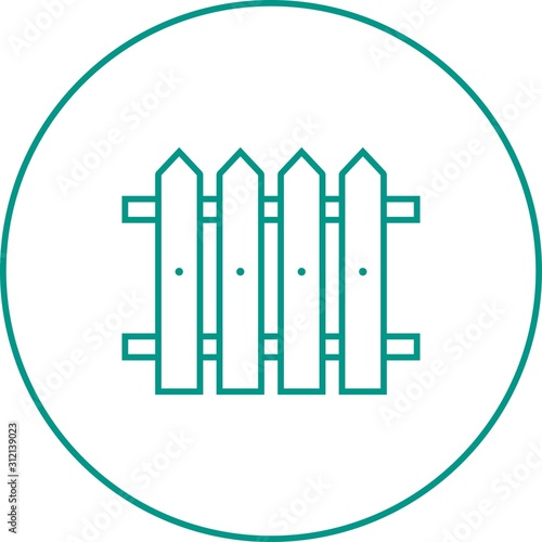 Unique Fence Line Vector Icon