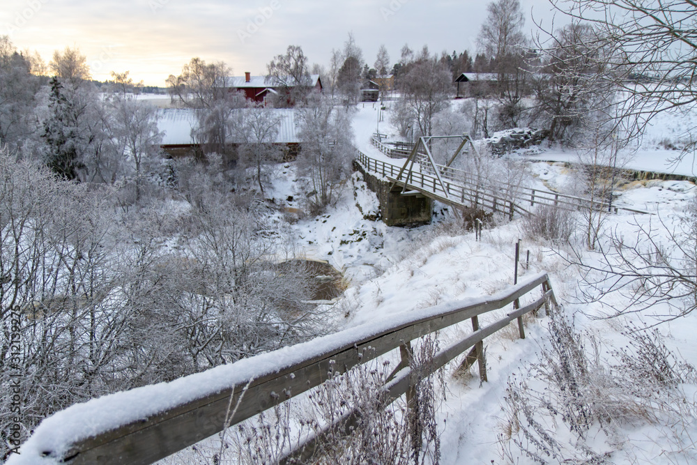Wonderful winter landscape with snow covered trees. Wonderful winter landscape with snow covered trees.