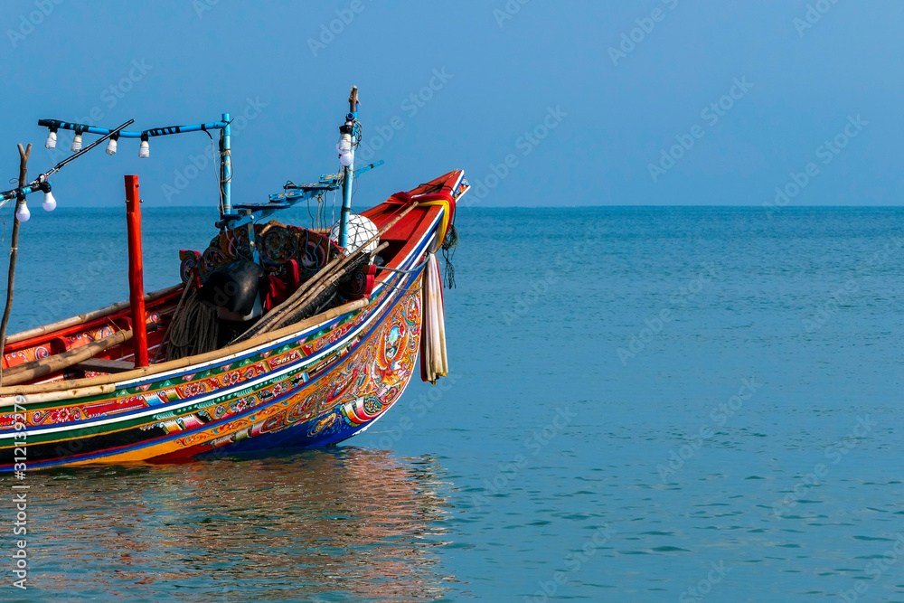 Kolek boat is a folk fishing boat made of wood and painted with beautiful coloring patterns. Kolek boat has a unique characteristic in the southern border areas of Thailand.
