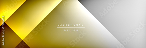 Abstract background - squares and lines composition created with lights and shadows. Technology or business digital template