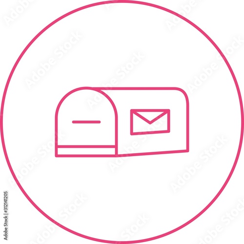 Unique Letterbox Vector Line Icon