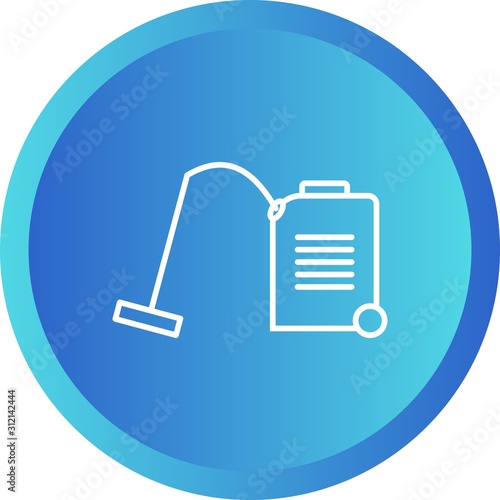Unique Vaccum Cleaner Line Vector Icon
