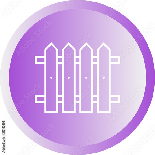 Unique Fence Line Vector Icon