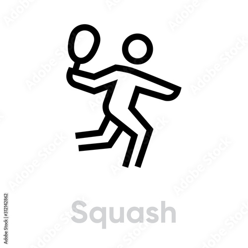 Squash sport icon