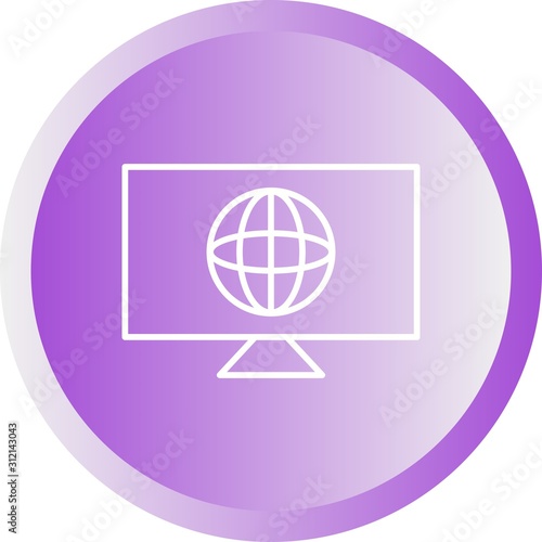 Unique Global News Vector Line Icon