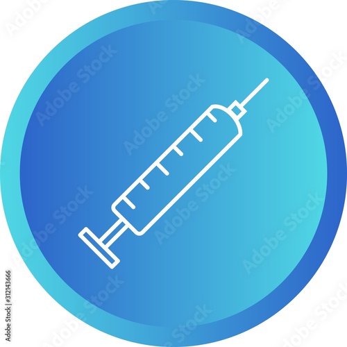 Unique Injection Vector Line Icon