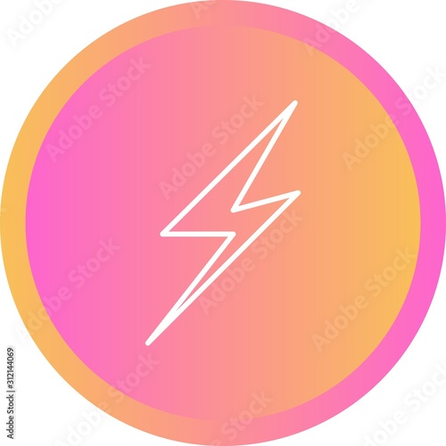 Unique Lightening II Vector Line Icon