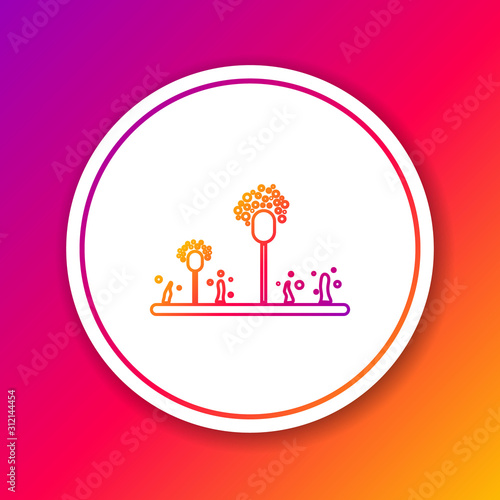Color line Mold icon isolated on color background. Circle white button. Vector Illustration