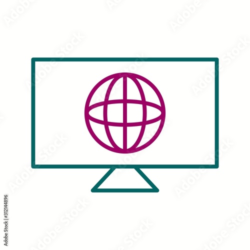 Unique Global News Vector Line Icon