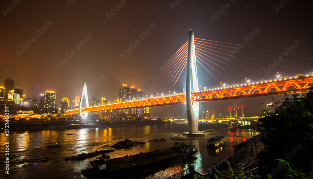Fototapeta premium Chongqing Yangtze River night scene