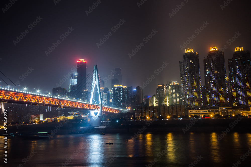 Chongqing Yangtze River night scene