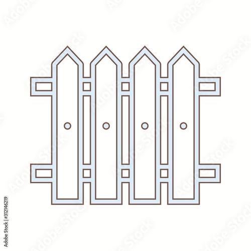 Unique Fence Line Vector Icon