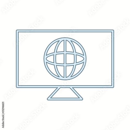 Unique Global News Vector Line Icon
