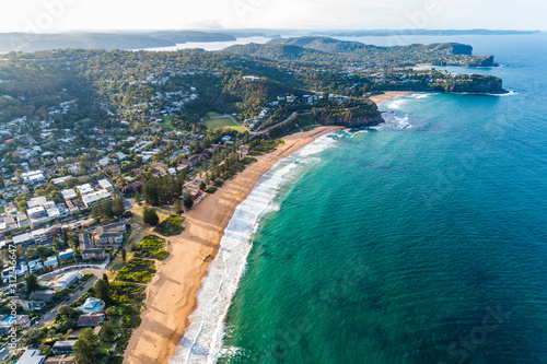Fototapeta Naklejka Na Ścianę i Meble -  Whale beach aerial view , Sydney Australia