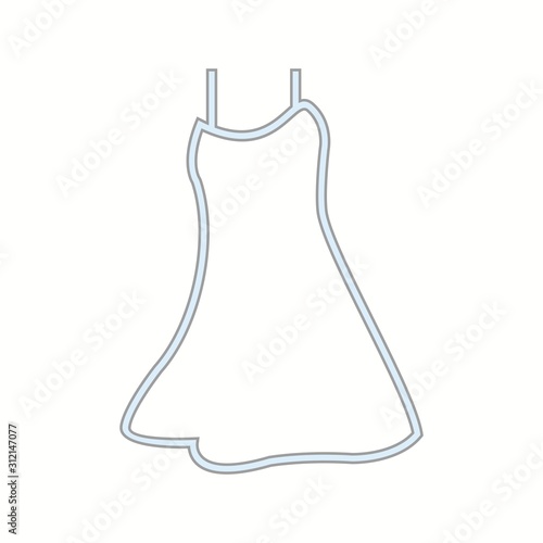 Unique Night Dress Vector Line Icon