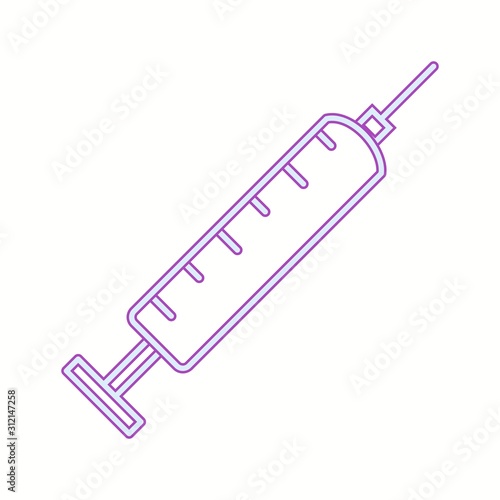 Unique Injection Vector Line Icon
