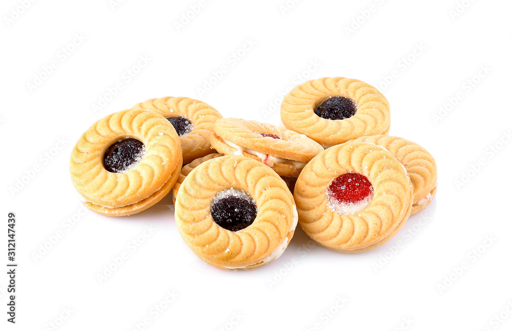 cookie piece on white background cookie piece on white background
