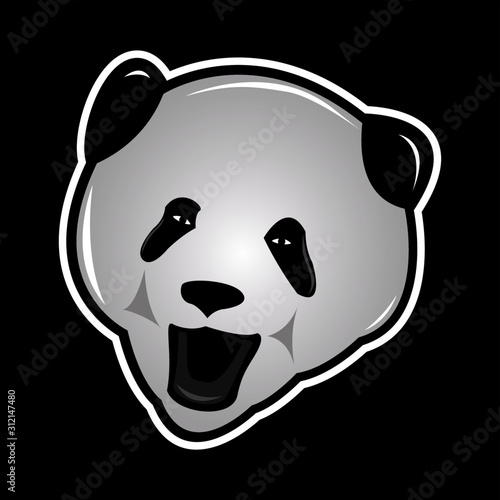 vector illustration of panda's head
