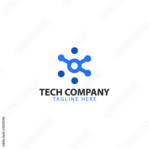 A vault door or security system. The blue color and interconnected nodes convey strength, security, and protection. ideal for a company specializing in security, data protection, or financial service
