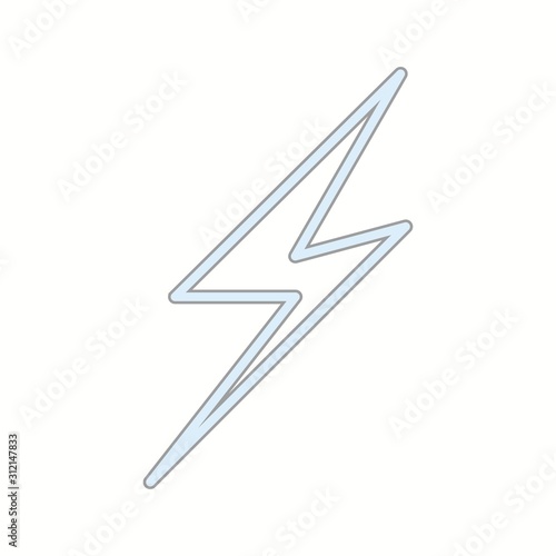 Unique Lightening II Vector Line Icon