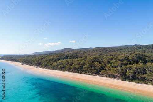 Moreton Island, Queensland, Australia from above