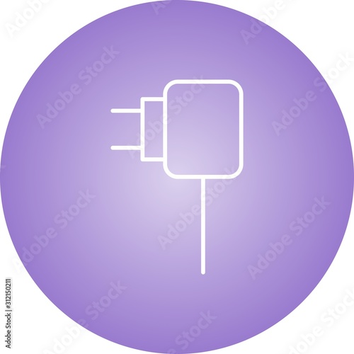 Unique Charger Vector Line Icon