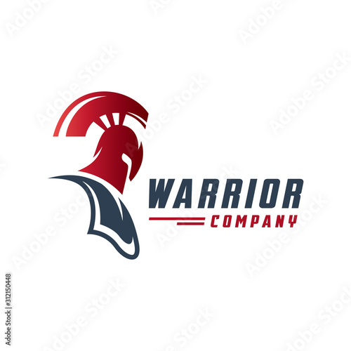 warrior head logo design
