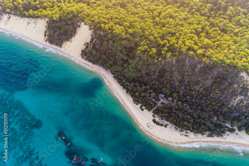 Moreton Island, Queensland, Australia from above