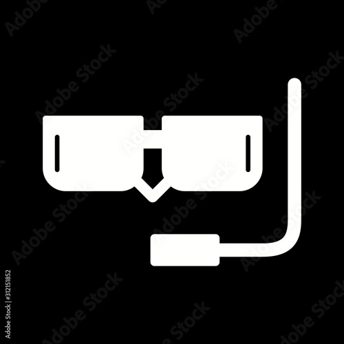 Unique Snorkel Vector Glyph Icon