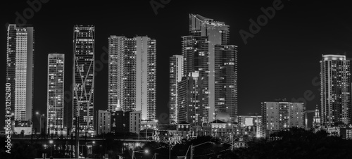 city miami buildings architecture night skyscraper downtown urban landscape tower architecture usa town