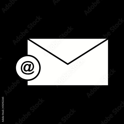 Unique Email Vector Glyph Icon