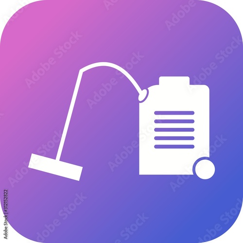 Unique Vaccum Cleaner Glyph Vector Icon