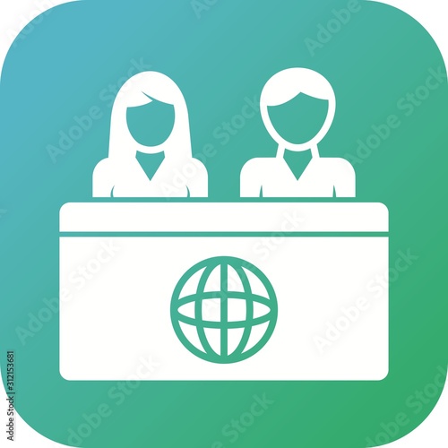 Unique Anchors On News Desk Vector Glyph Icon