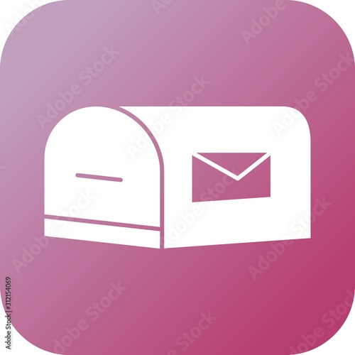 Unique Letterbox Vector Glyph Icon