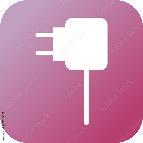 Unique Charger Vector Glyph Icon