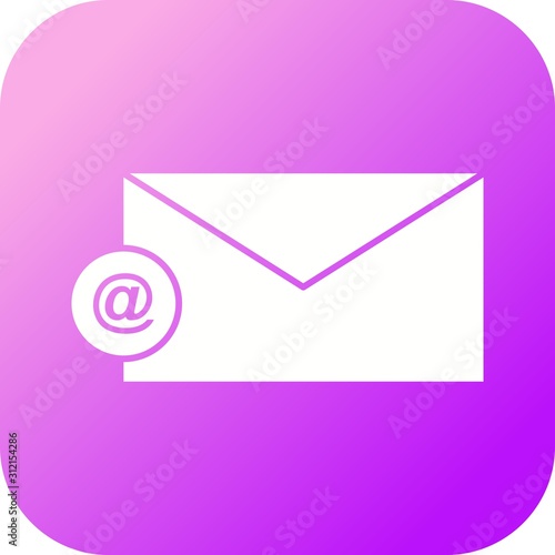Unique Email Vector Glyph Icon