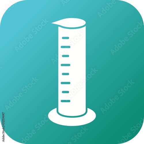 Unique Graduated Cylinder Vector Glyph Icon