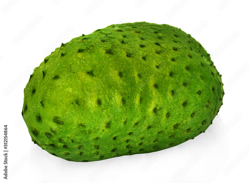 Soursop isolated on white background Soursop isolated on white background