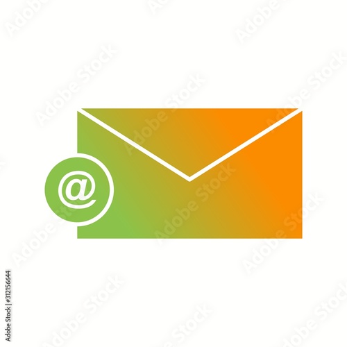 Unique Email Vector Glyph Icon